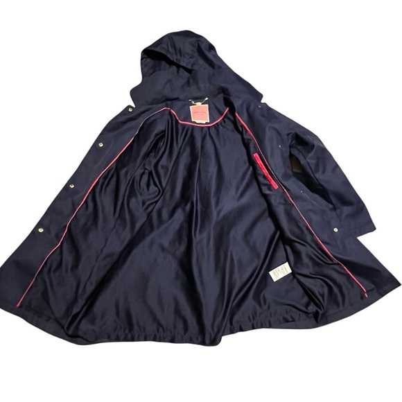 Kate Spade New York Blue Rain Coat Navy Blue Medium - Picture 4 of 6